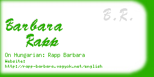 barbara rapp business card